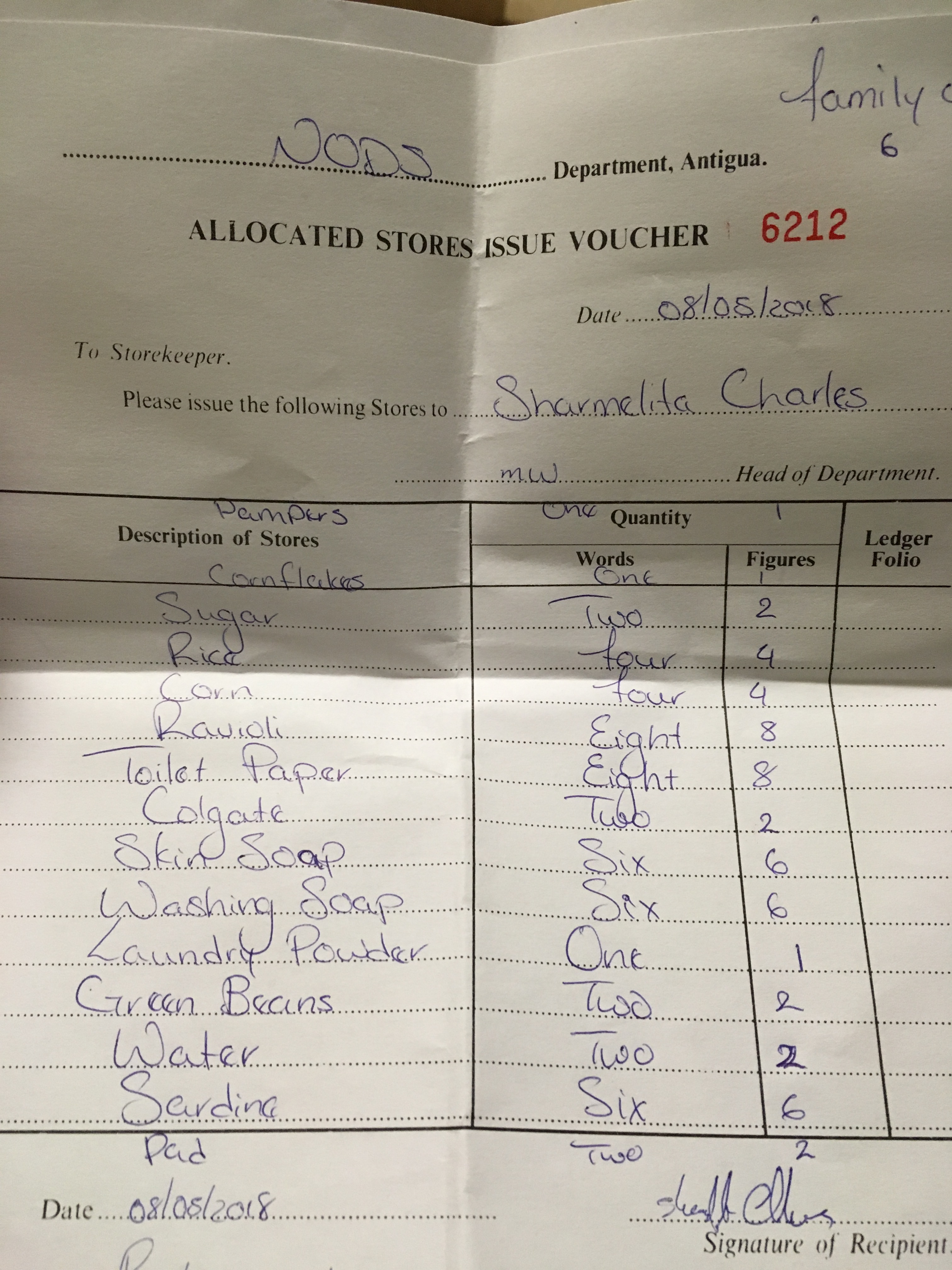 Displaced Barbudans are eligible for government vouchers that cover basic necessities, but the logistics of getting the vouchers and the goods can be difficult without connections or a car.
